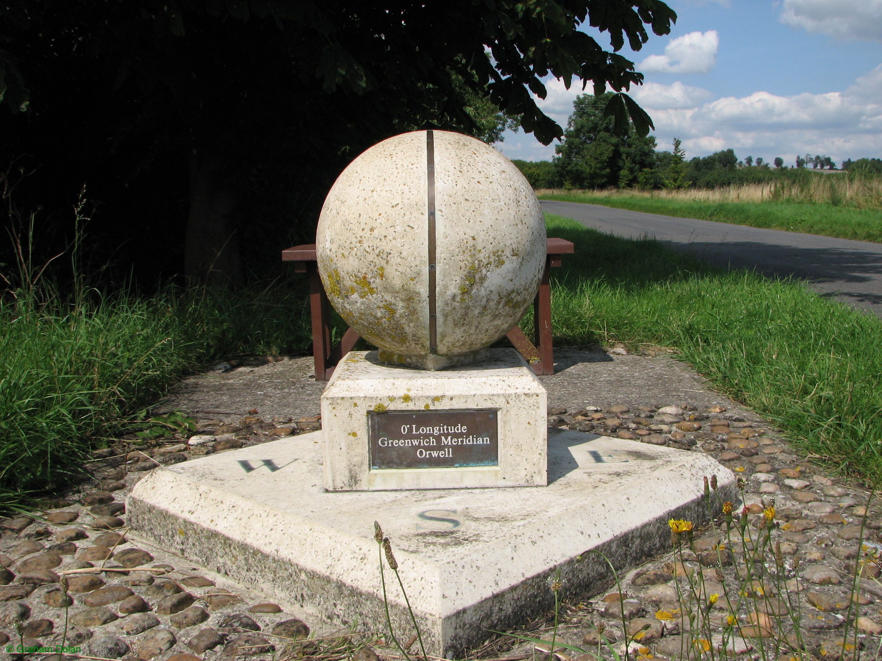 Greenwich Meridian Marker; England; Cambridgeshire; Orwell